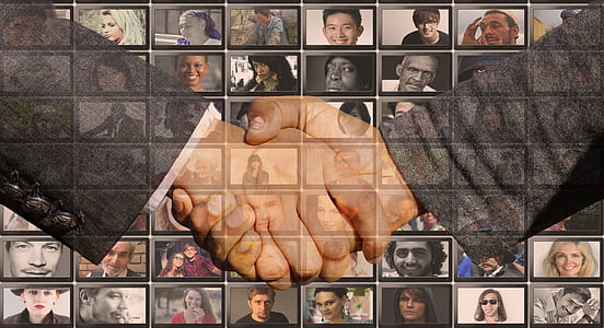 man and woman portraits digital poster thumbnail