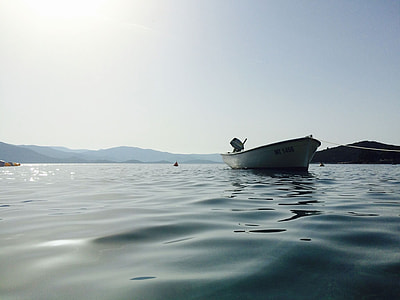 white punt boat on body of water thumbnail