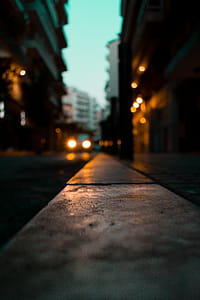 Selective Focus Photography of Gray Concrete Road thumbnail