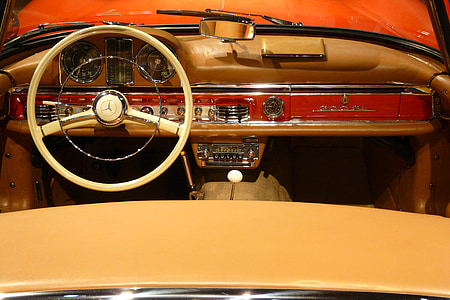 red and white convertible car interior thumbnail
