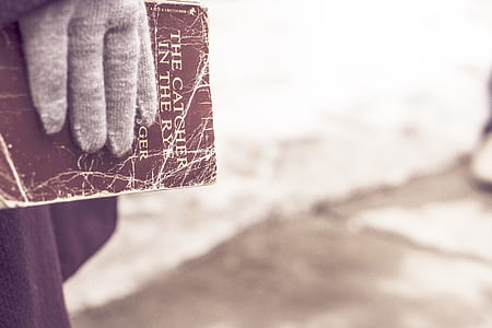 person holding the Catcher in the Rye book thumbnail
