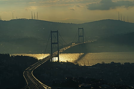photography of full-suspension bridge during daytime thumbnail