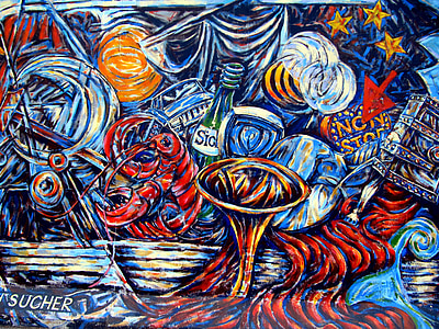 multicolored abstract artwork closeup photo thumbnail