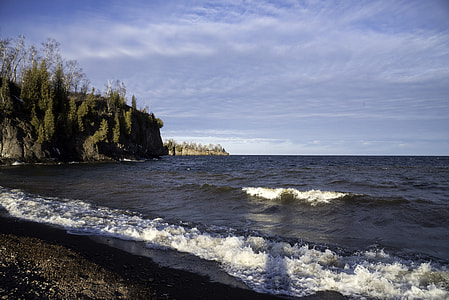 Far look at the Shoreline at Gooseberry Falls State Park, Minnesota thumbnail