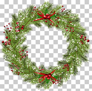 Wreath Christmas , Christmas Wreath , green and red wreath PNG clipart