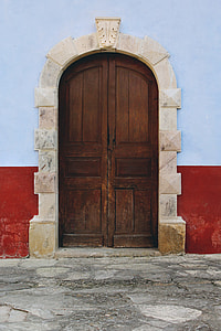 vintage brown wooden door thumbnail