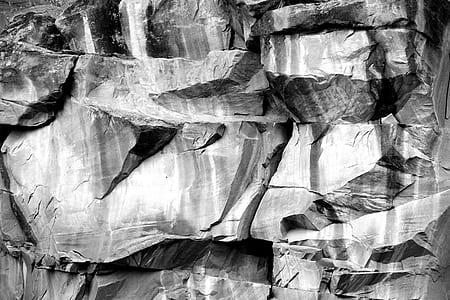 Grayscale Photography of Rock Formation thumbnail
