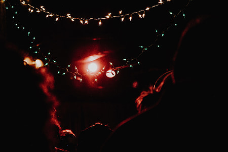 selective color photography of string lights turned on at night thumbnail
