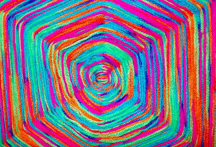 red, pink, and teal optical illusion thumbnail
