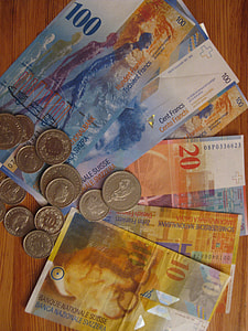 Swiss francs banknotes and coins thumbnail