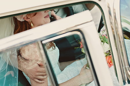 women's white floral wedding dress thumbnail