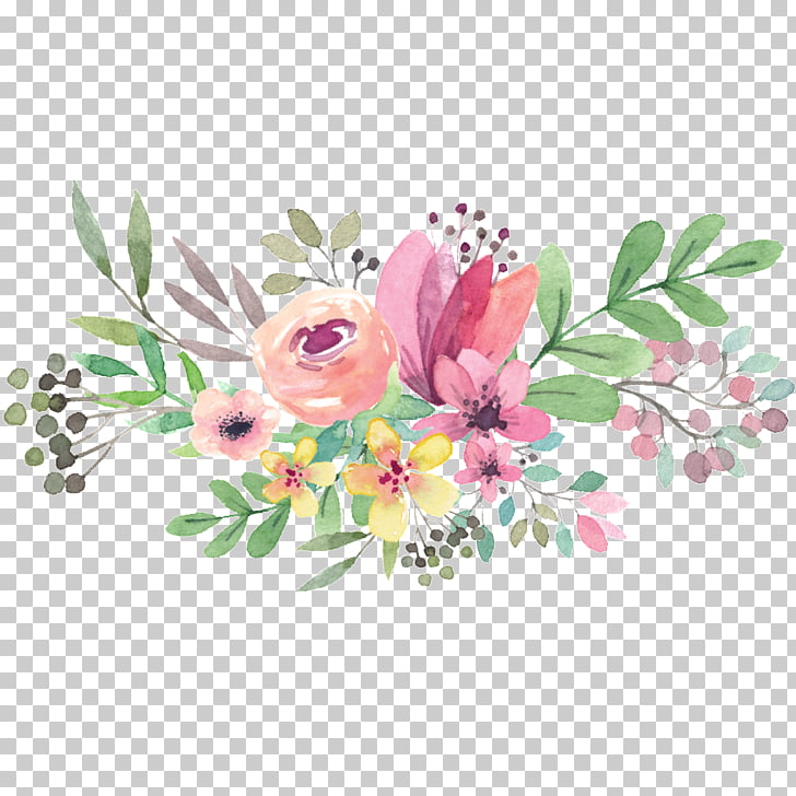 Wedding invitation Mother's Day National Grandparents Day, Watercolor flowers, assorted-color flowers painting, assorted-color flowers painting PNG clipart