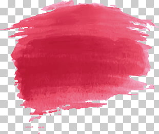Watercolor painting Red, Red watercolor paint effect PNG clipart