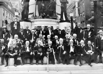1911 photograph of the 50th Reunion of the Allen Infantry in Allentown, Pennsylvania thumbnail
