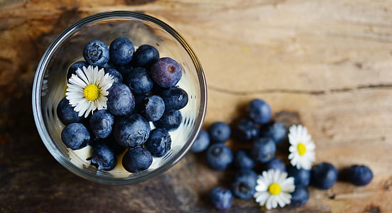 blue berries in glass cup thumbnail