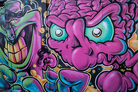 Brain street art captured on a wall in Camden thumbnail