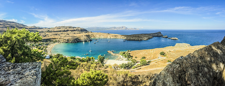 Seaside landscape view in Greece thumbnail