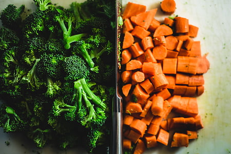 sliced carrots and brocolli thumbnail