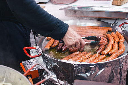 Sausages at a market thumbnail