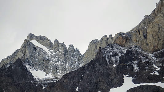 snow covered mountain at daytime thumbnail