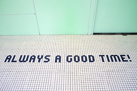 gray textile with always a good time text thumbnail