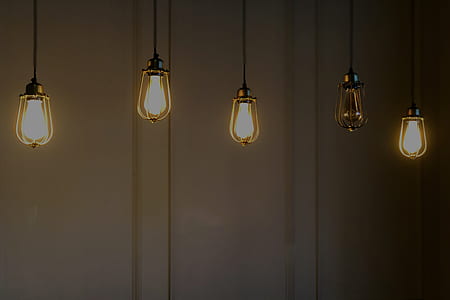 five clear pendant lights thumbnail