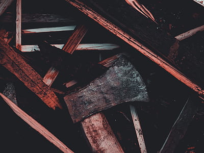 brown handled axe thumbnail