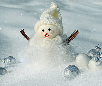 snowman surrounded by baubles thumbnail