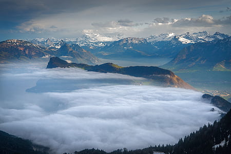 aerial view of sea of clouds thumbnail