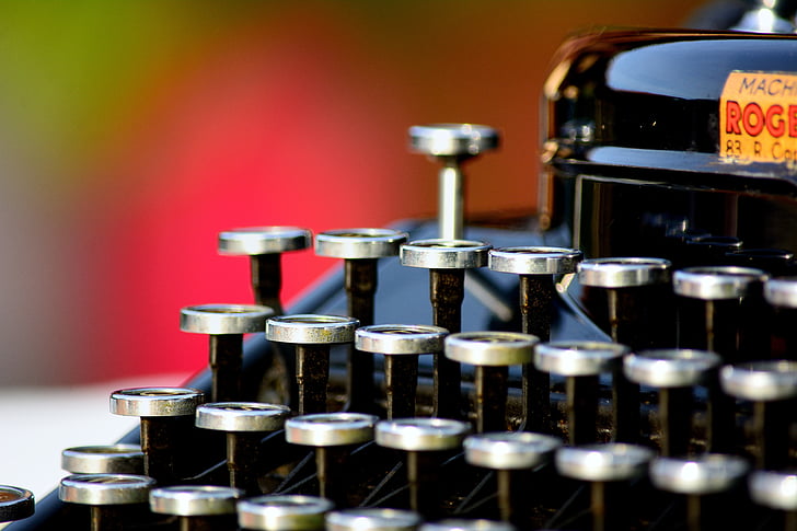 vintage black typewriter