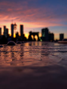 tilt-shift photography of body of water thumbnail