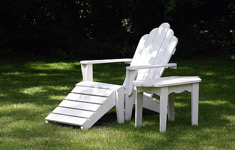 white wooden adirondack chair thumbnail