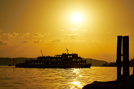 ship, sun, port, coast thumbnail