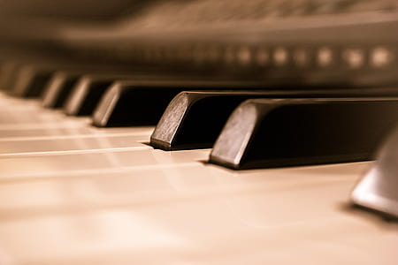 shallow focus photography of white and black piano thumbnail