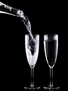 Clear Wine Glass With Liquid thumbnail