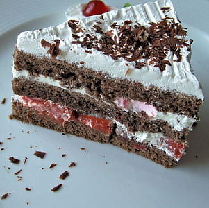 red velvet cake slice on white plate thumbnail