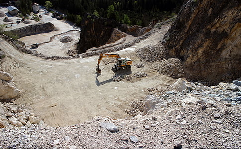 white and yellow excavator thumbnail