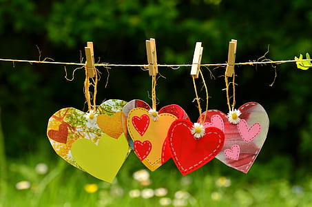 assorted-color heart floral hanging decors thumbnail