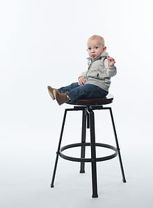 Child on Steel Framed Stool thumbnail