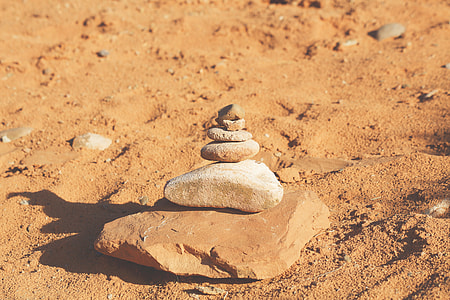 gray stone on sand thumbnail