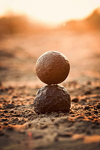 two stone stack selective focus photography thumbnail