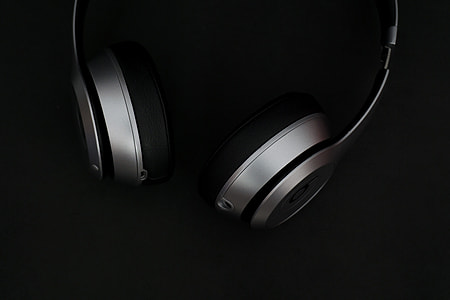 Music headphones of black background thumbnail