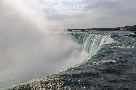 waterfalls under cloudy skies during daytime thumbnail