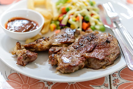 grilled beef on plate thumbnail