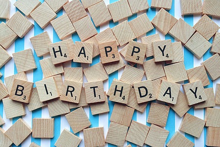 Happy Birthday scrabble cubes thumbnail