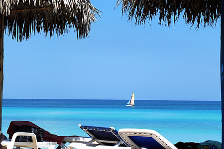 outdoor deck chairs near beach thumbnail