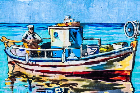 sailor on boat painting thumbnail