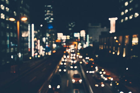 vehicles on road at night thumbnail