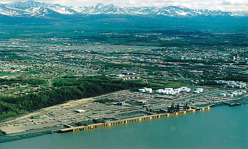 Port of Anchorage Aerial View in Alaska thumbnail