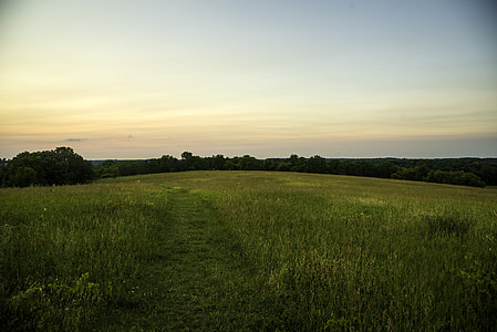 Sunset over the Hiking Path at Cross Plains State Park thumbnail